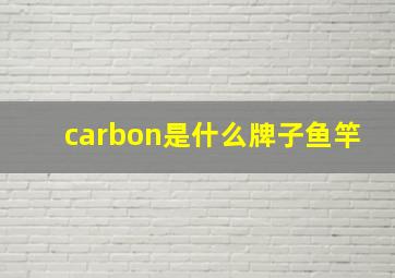 carbon是什么牌子鱼竿