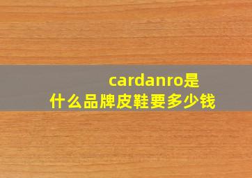 cardanro是什么品牌皮鞋要多少钱