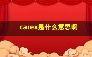 carex是什么意思啊