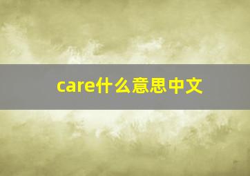 care什么意思中文