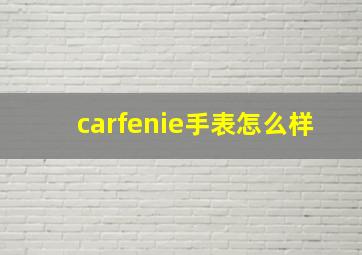 carfenie手表怎么样