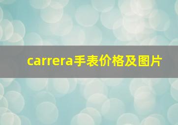 carrera手表价格及图片