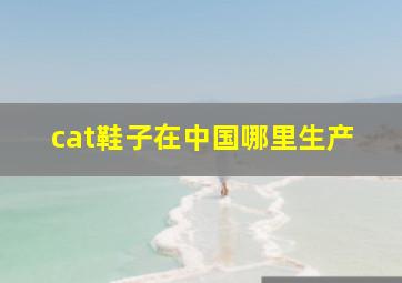 cat鞋子在中国哪里生产