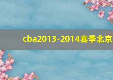 cba2013-2014赛季北京