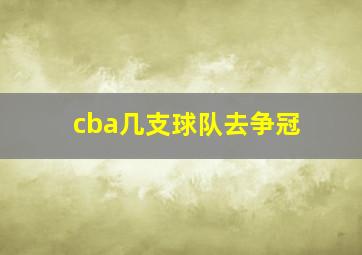 cba几支球队去争冠