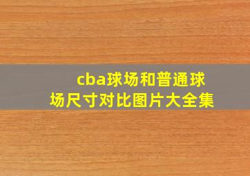 cba球场和普通球场尺寸对比图片大全集