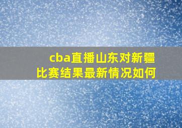 cba直播山东对新疆比赛结果最新情况如何