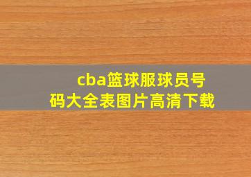 cba篮球服球员号码大全表图片高清下载