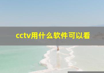 cctv用什么软件可以看