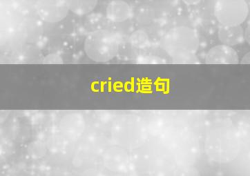 cried造句