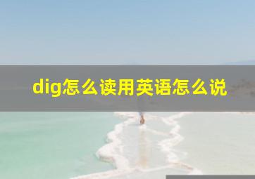 dig怎么读用英语怎么说