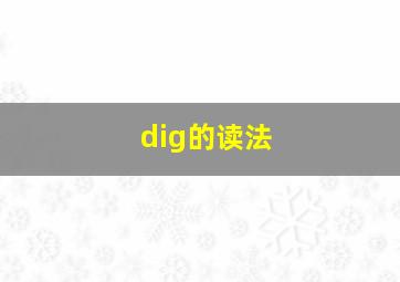 dig的读法