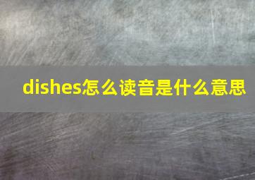 dishes怎么读音是什么意思