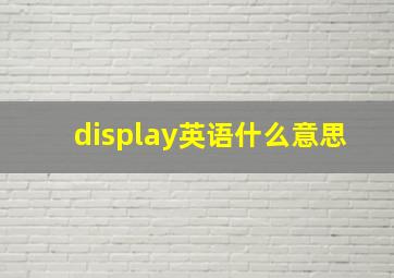 display英语什么意思