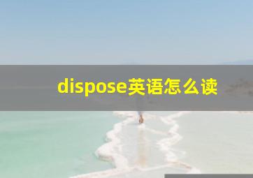 dispose英语怎么读