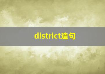 district造句