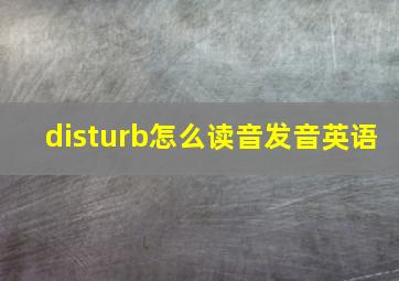 disturb怎么读音发音英语