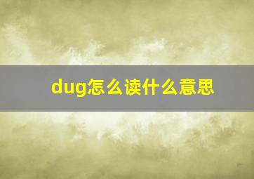 dug怎么读什么意思