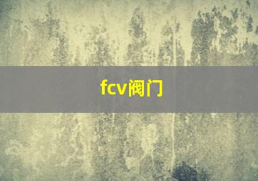 fcv阀门