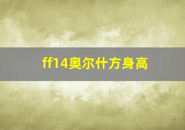 ff14奥尔什方身高