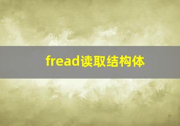 fread读取结构体