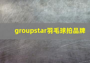 groupstar羽毛球拍品牌