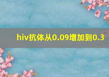 hiv抗体从0.09增加到0.3