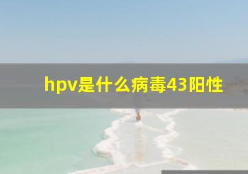 hpv是什么病毒43阳性