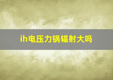 ih电压力锅辐射大吗