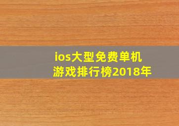 ios大型免费单机游戏排行榜2018年