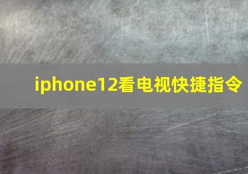 iphone12看电视快捷指令