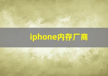 iphone内存厂商