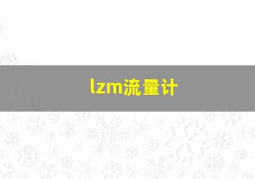 lzm流量计