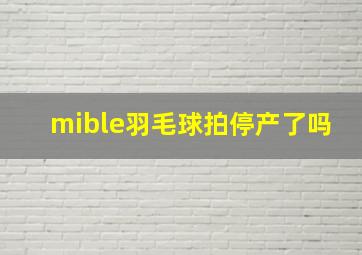 mible羽毛球拍停产了吗