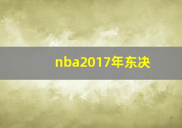 nba2017年东决