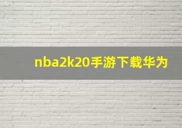 nba2k20手游下载华为