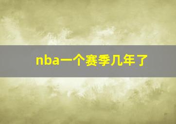 nba一个赛季几年了