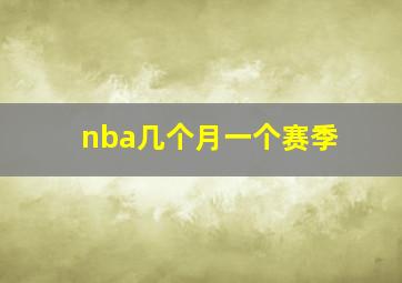 nba几个月一个赛季