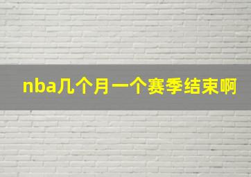 nba几个月一个赛季结束啊