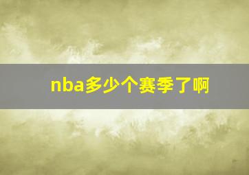 nba多少个赛季了啊