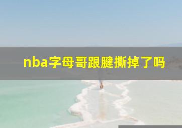 nba字母哥跟腱撕掉了吗