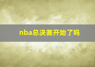 nba总决赛开始了吗