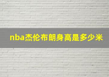 nba杰伦布朗身高是多少米