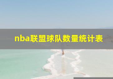 nba联盟球队数量统计表