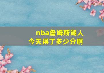 nba詹姆斯湖人今天得了多少分啊