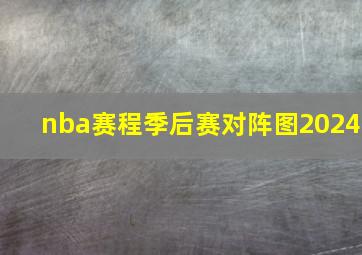 nba赛程季后赛对阵图2024