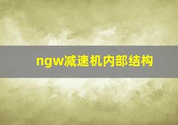 ngw减速机内部结构