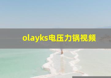 olayks电压力锅视频