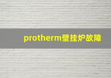 protherm壁挂炉故障