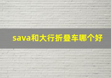 sava和大行折叠车哪个好